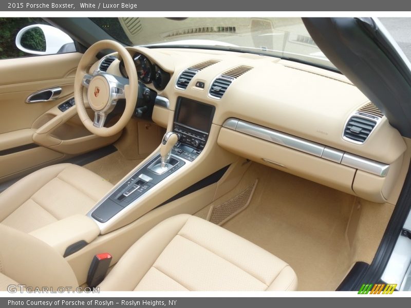 White / Luxor Beige 2015 Porsche Boxster