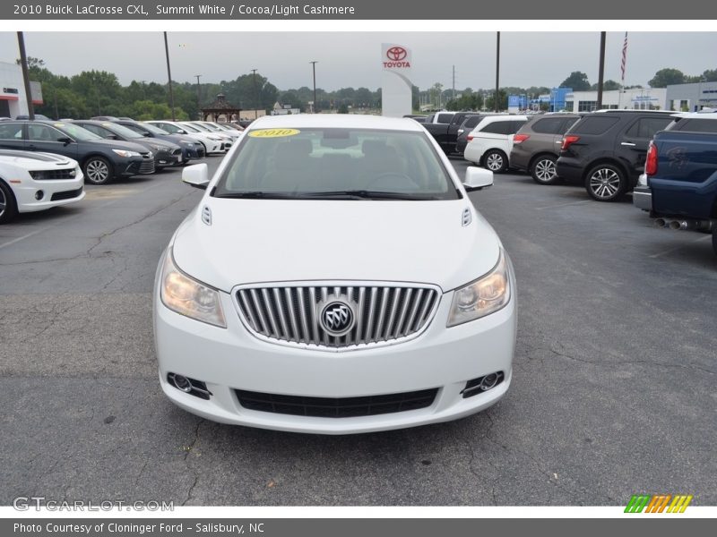 Summit White / Cocoa/Light Cashmere 2010 Buick LaCrosse CXL
