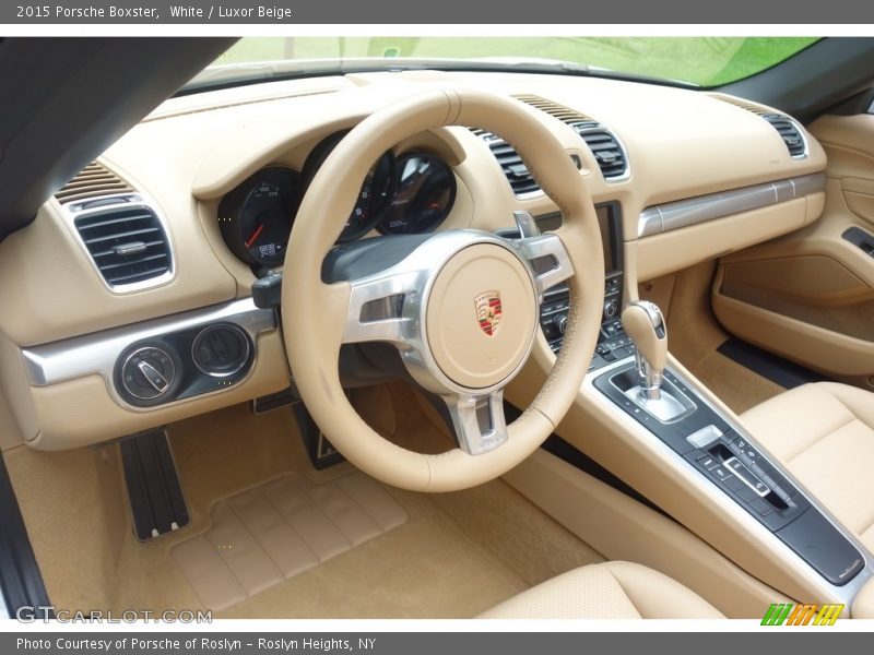 White / Luxor Beige 2015 Porsche Boxster