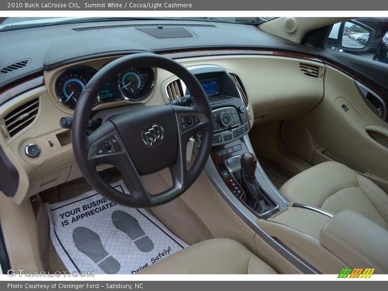 Summit White / Cocoa/Light Cashmere 2010 Buick LaCrosse CXL