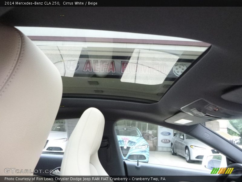 Cirrus White / Beige 2014 Mercedes-Benz CLA 250