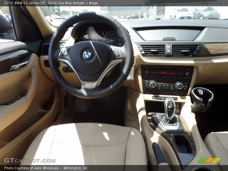 Deep Sea Blue Metallic / Beige 2015 BMW X1 sDrive28i