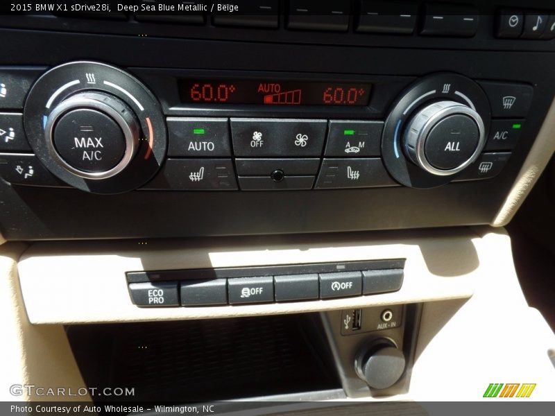 Deep Sea Blue Metallic / Beige 2015 BMW X1 sDrive28i