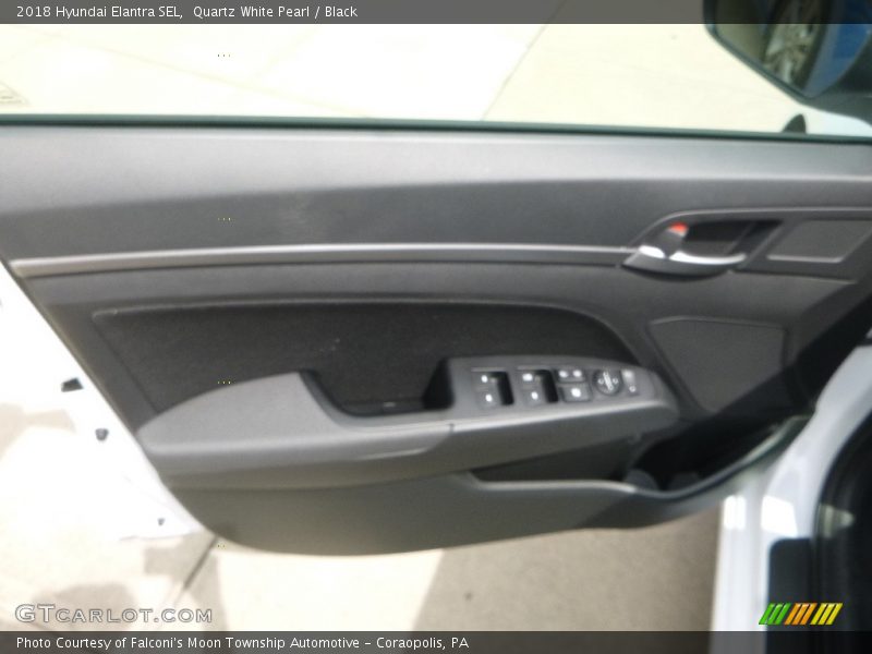 Quartz White Pearl / Black 2018 Hyundai Elantra SEL
