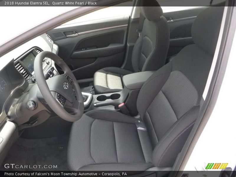 Quartz White Pearl / Black 2018 Hyundai Elantra SEL