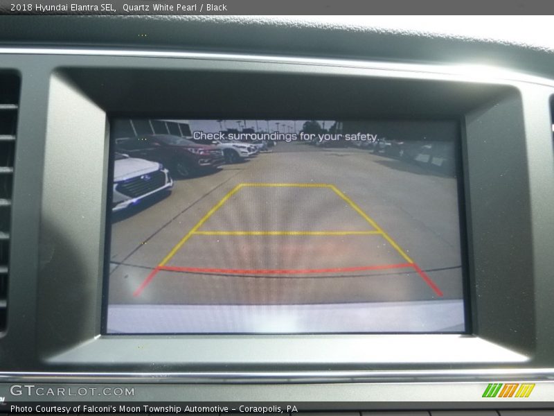 Quartz White Pearl / Black 2018 Hyundai Elantra SEL
