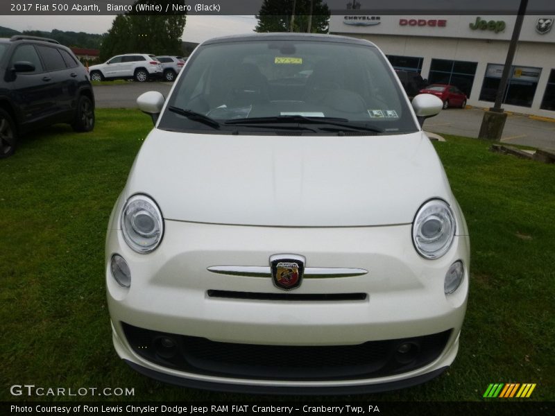 Bianco (White) / Nero (Black) 2017 Fiat 500 Abarth