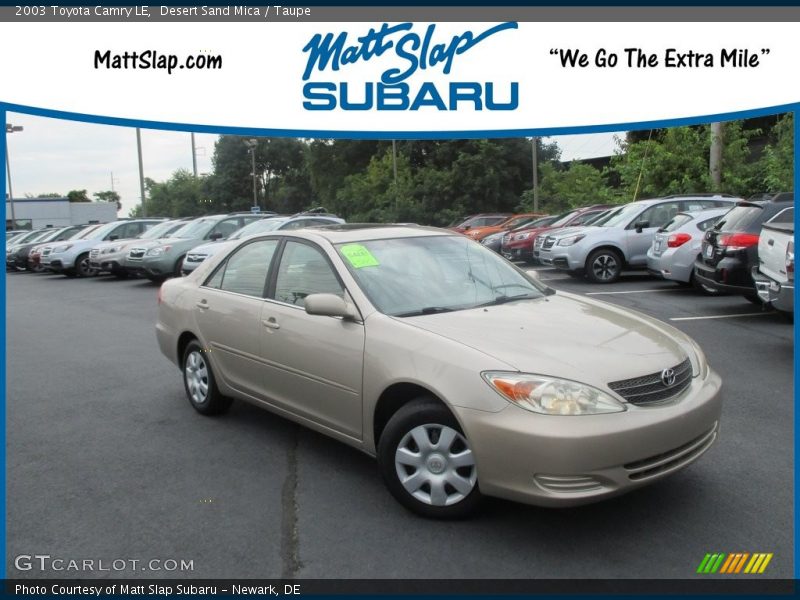 Desert Sand Mica / Taupe 2003 Toyota Camry LE