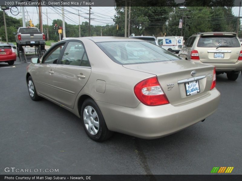 Desert Sand Mica / Taupe 2003 Toyota Camry LE