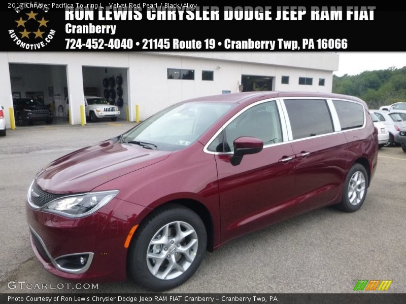 Velvet Red Pearl / Black/Alloy 2017 Chrysler Pacifica Touring L