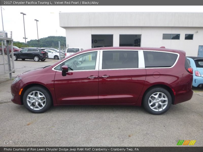 Velvet Red Pearl / Black/Alloy 2017 Chrysler Pacifica Touring L
