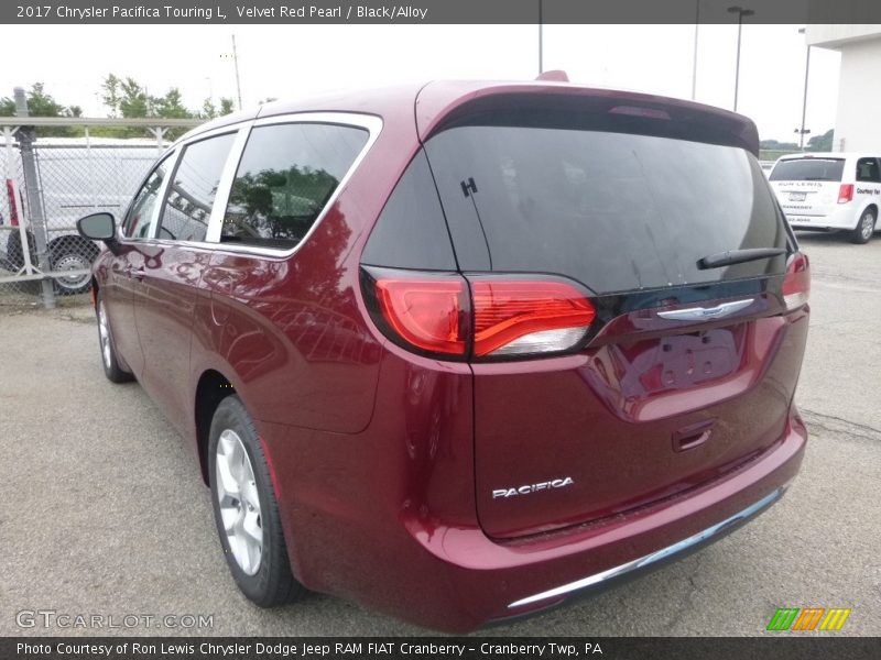 Velvet Red Pearl / Black/Alloy 2017 Chrysler Pacifica Touring L