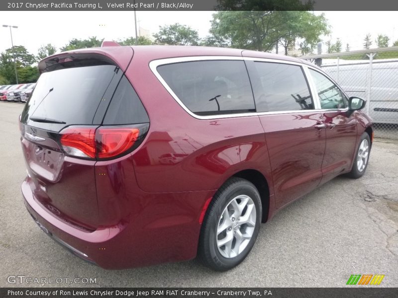 Velvet Red Pearl / Black/Alloy 2017 Chrysler Pacifica Touring L