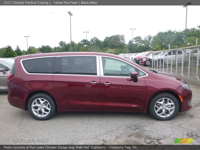 Velvet Red Pearl / Black/Alloy 2017 Chrysler Pacifica Touring L