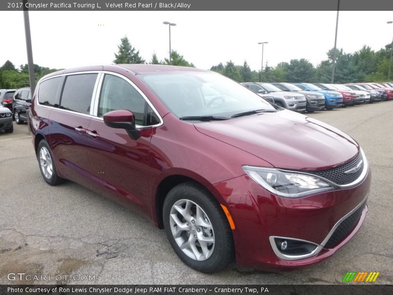 Velvet Red Pearl / Black/Alloy 2017 Chrysler Pacifica Touring L