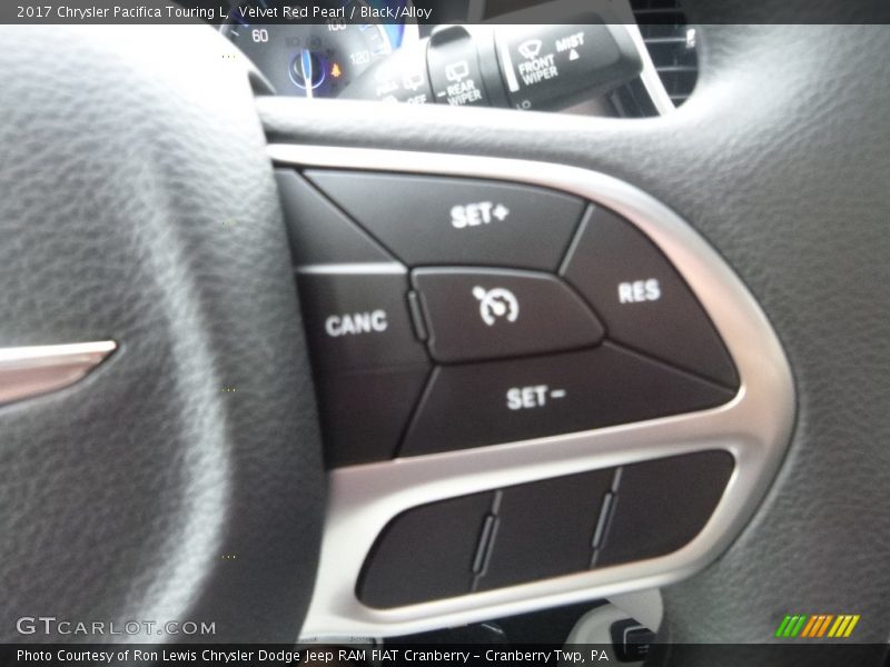 Velvet Red Pearl / Black/Alloy 2017 Chrysler Pacifica Touring L