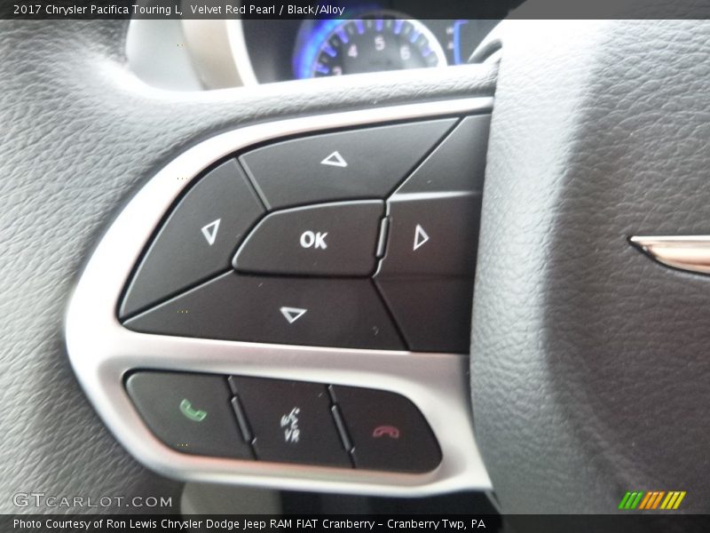 Velvet Red Pearl / Black/Alloy 2017 Chrysler Pacifica Touring L