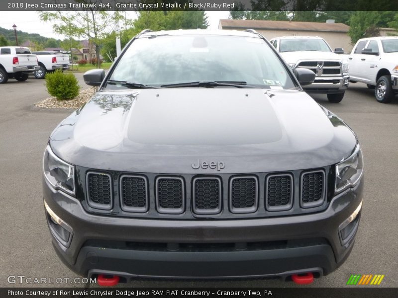 Granite Crystal Metallic / Black/Ruby Red 2018 Jeep Compass Trailhawk 4x4