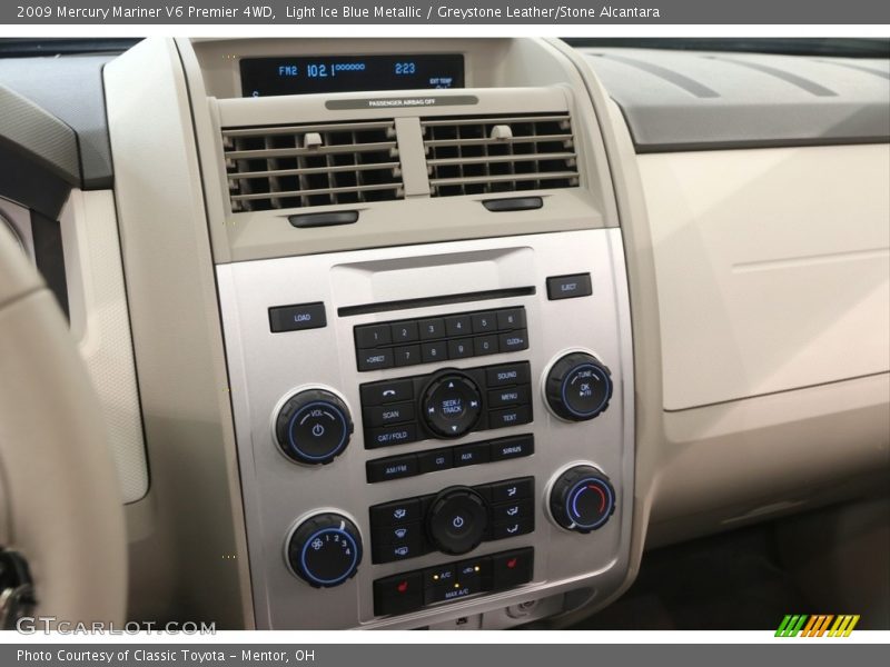 Light Ice Blue Metallic / Greystone Leather/Stone Alcantara 2009 Mercury Mariner V6 Premier 4WD