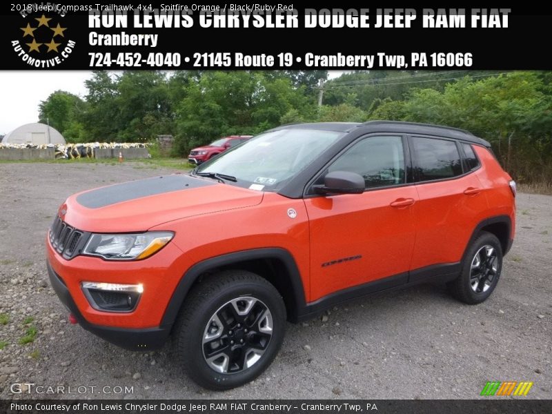 Spitfire Orange / Black/Ruby Red 2018 Jeep Compass Trailhawk 4x4