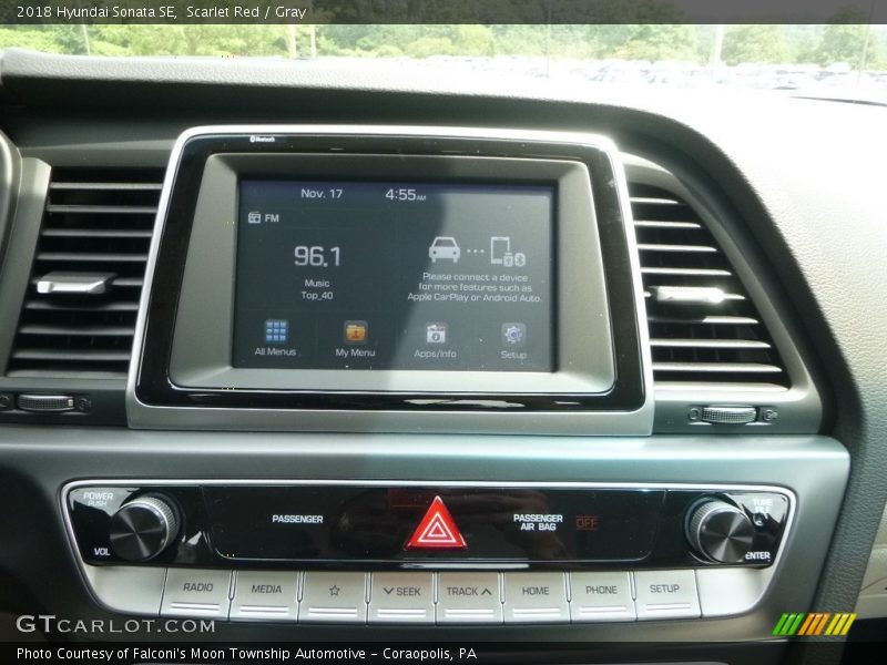 Scarlet Red / Gray 2018 Hyundai Sonata SE