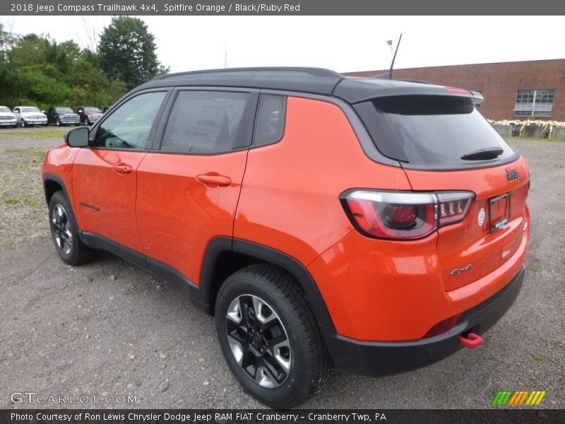 Spitfire Orange / Black/Ruby Red 2018 Jeep Compass Trailhawk 4x4