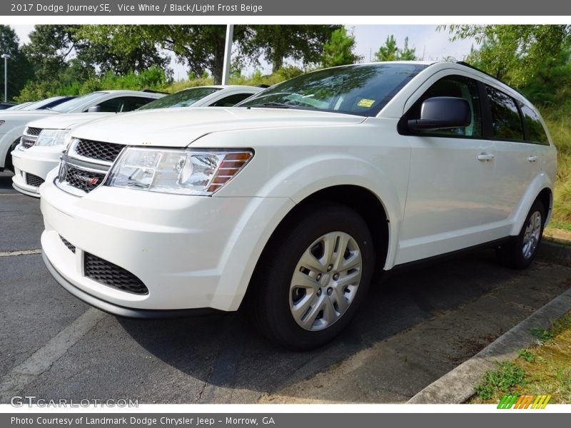 Vice White / Black/Light Frost Beige 2017 Dodge Journey SE