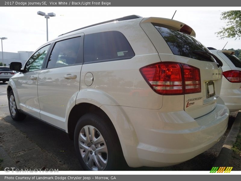 Vice White / Black/Light Frost Beige 2017 Dodge Journey SE