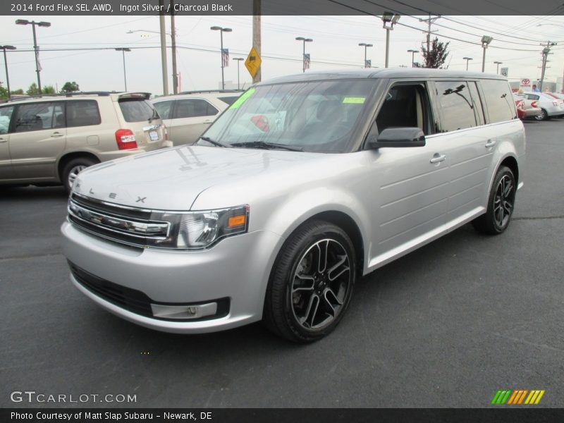 Ingot Silver / Charcoal Black 2014 Ford Flex SEL AWD