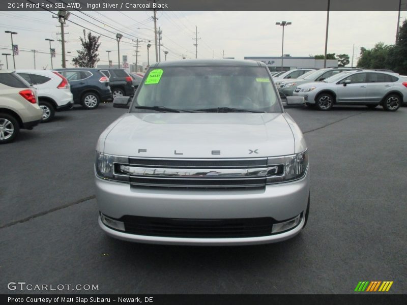 Ingot Silver / Charcoal Black 2014 Ford Flex SEL AWD