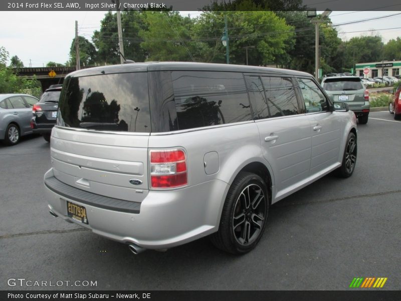 Ingot Silver / Charcoal Black 2014 Ford Flex SEL AWD