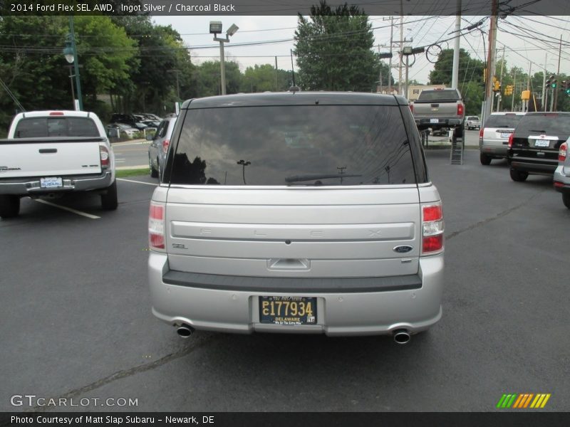 Ingot Silver / Charcoal Black 2014 Ford Flex SEL AWD