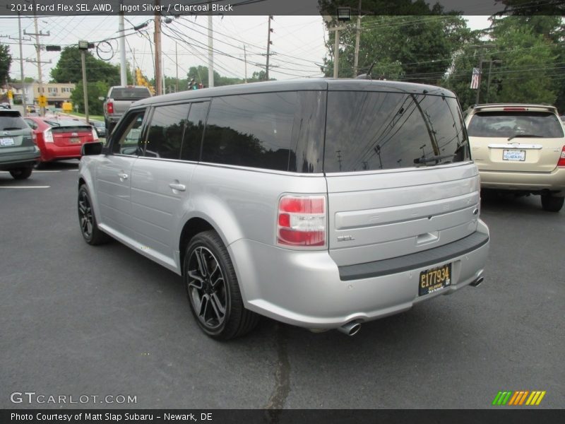 Ingot Silver / Charcoal Black 2014 Ford Flex SEL AWD