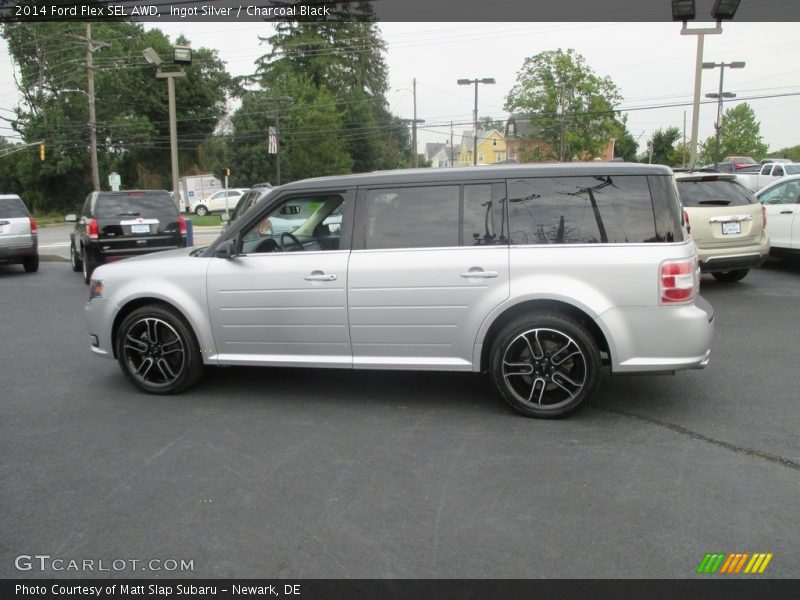 Ingot Silver / Charcoal Black 2014 Ford Flex SEL AWD