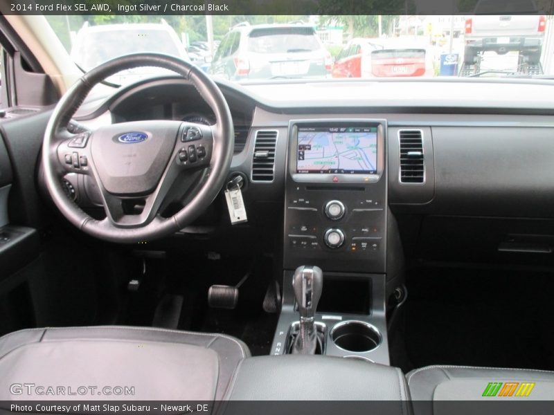 Ingot Silver / Charcoal Black 2014 Ford Flex SEL AWD