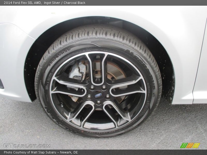 Ingot Silver / Charcoal Black 2014 Ford Flex SEL AWD