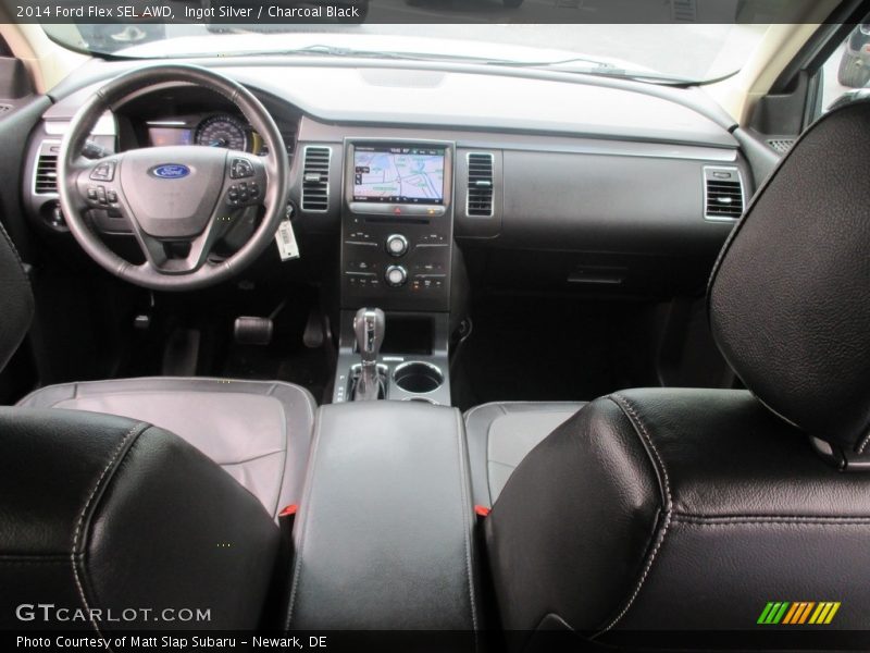 Ingot Silver / Charcoal Black 2014 Ford Flex SEL AWD