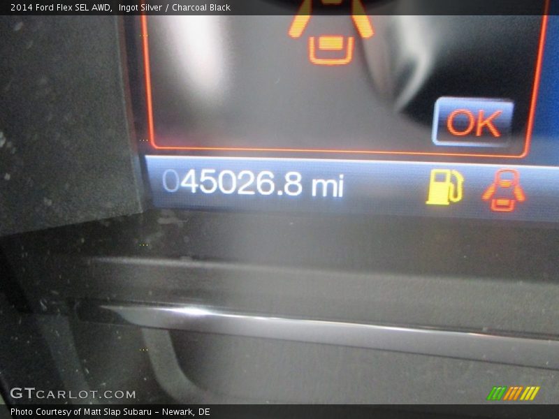 Ingot Silver / Charcoal Black 2014 Ford Flex SEL AWD