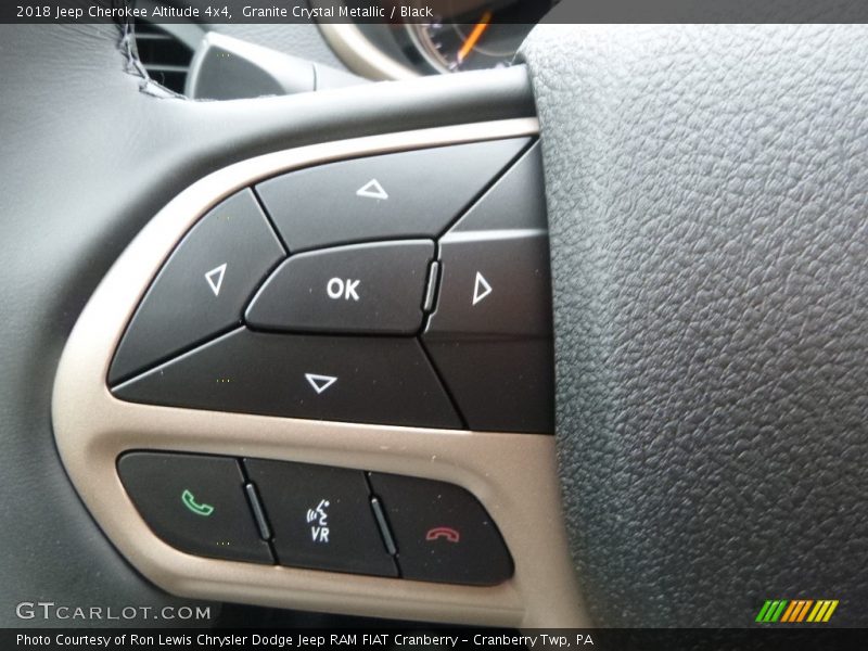 Granite Crystal Metallic / Black 2018 Jeep Cherokee Altitude 4x4