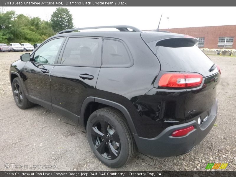 Diamond Black Crystal Pearl / Black 2018 Jeep Cherokee Altitude 4x4
