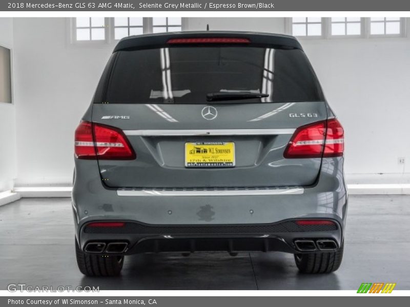 Selenite Grey Metallic / Espresso Brown/Black 2018 Mercedes-Benz GLS 63 AMG 4Matic