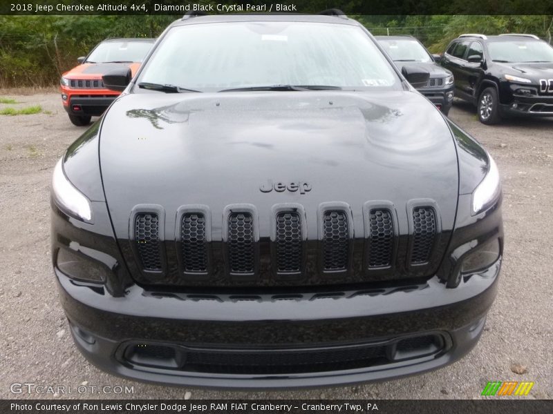 Diamond Black Crystal Pearl / Black 2018 Jeep Cherokee Altitude 4x4
