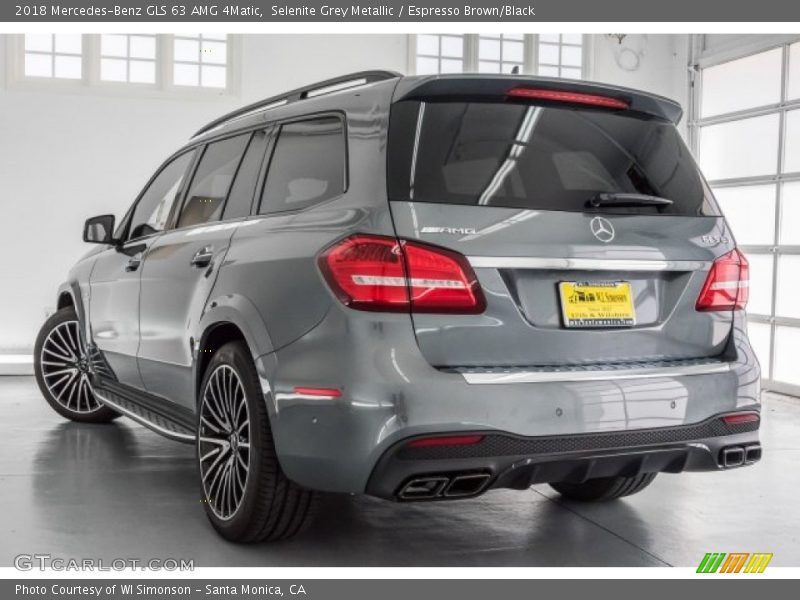 Selenite Grey Metallic / Espresso Brown/Black 2018 Mercedes-Benz GLS 63 AMG 4Matic