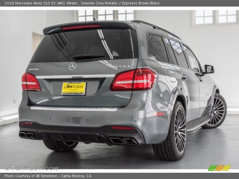 Selenite Grey Metallic / Espresso Brown/Black 2018 Mercedes-Benz GLS 63 AMG 4Matic