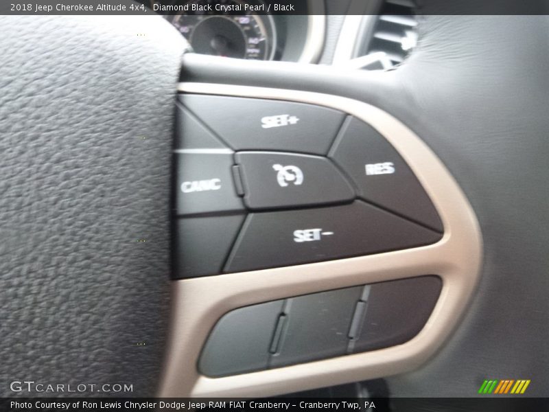 Diamond Black Crystal Pearl / Black 2018 Jeep Cherokee Altitude 4x4