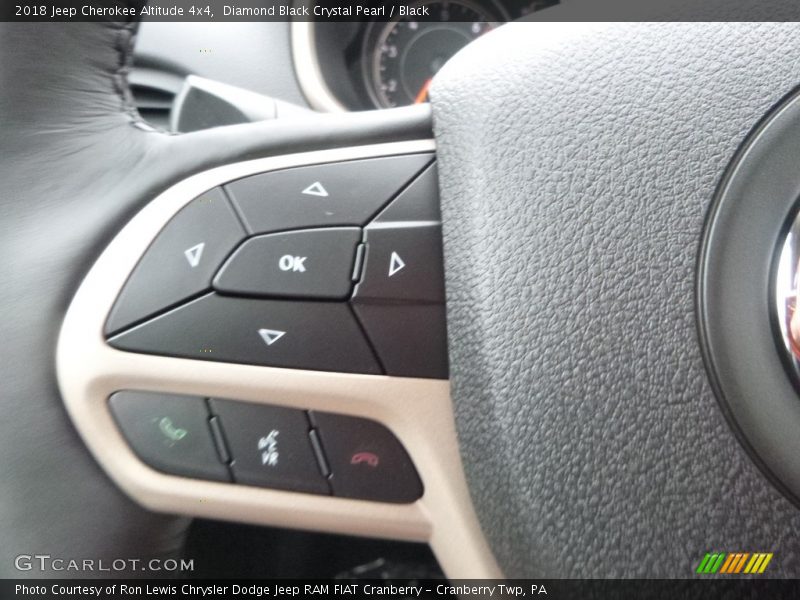 Diamond Black Crystal Pearl / Black 2018 Jeep Cherokee Altitude 4x4