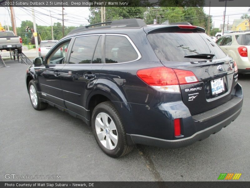 Deep Indigo Pearl / Warm Ivory 2012 Subaru Outback 2.5i Limited