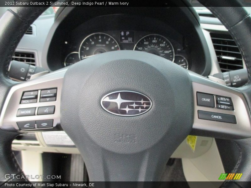 Deep Indigo Pearl / Warm Ivory 2012 Subaru Outback 2.5i Limited