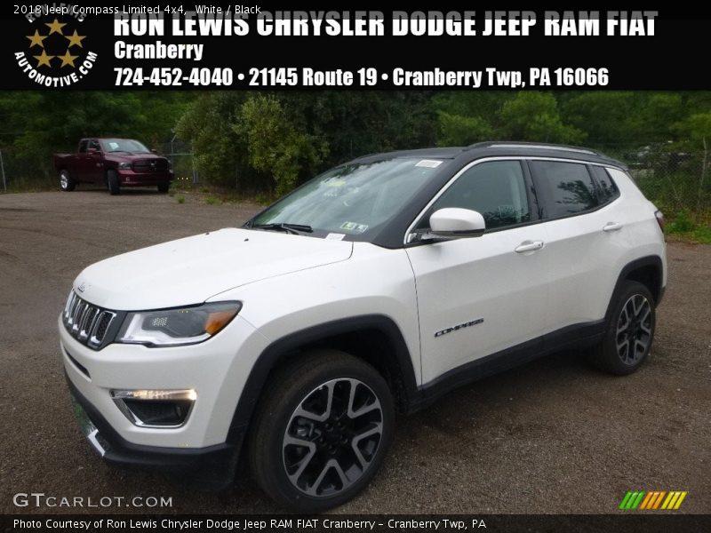 White / Black 2018 Jeep Compass Limited 4x4