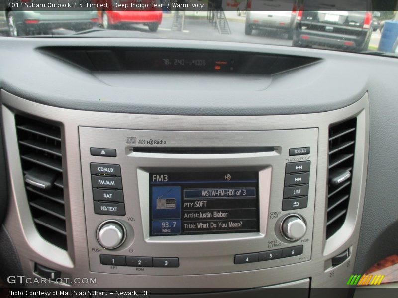 Deep Indigo Pearl / Warm Ivory 2012 Subaru Outback 2.5i Limited